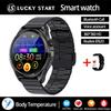 AMOLED Healthy Body Temperature Smart Watch Men Bluetooth Call 360*360 HD Screen Sports Blood Pressure Heart Rate Smartwatch For Android