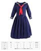 Sailor Uniform Halloween Long Long Sukeban Plus Cute Navy Costume Cultural Performances Kids' Costume, Sleeves, Sleeves, Style, Size, Blue, Kids'