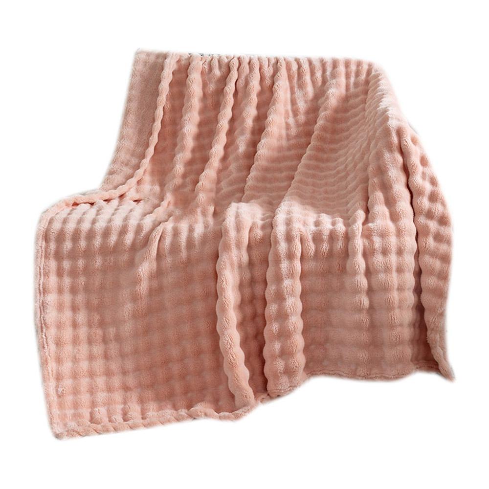 70x100cm Monolayer Flannel Blanket Simple Thickened Sofa Throw New Bed Cover