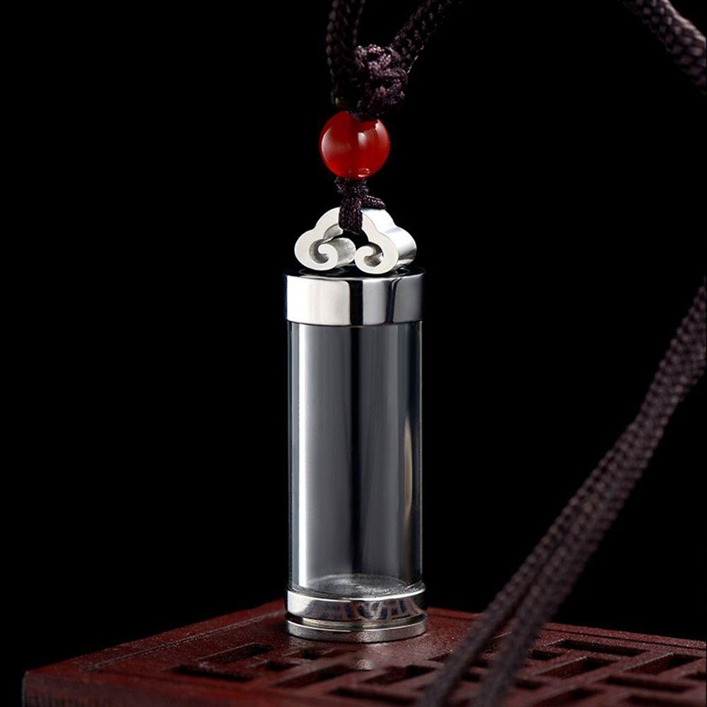 Aromatherapy Wishing Bottle Pendant Gold Silver Perfume Bottle Necklaces Creative Ashes Urn