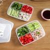 4 Grids Portable Food Fruit Storage Box Portable Compartment Refrigerator Freezer Organizers Sub-Packed Meat Onion Ginger Tools