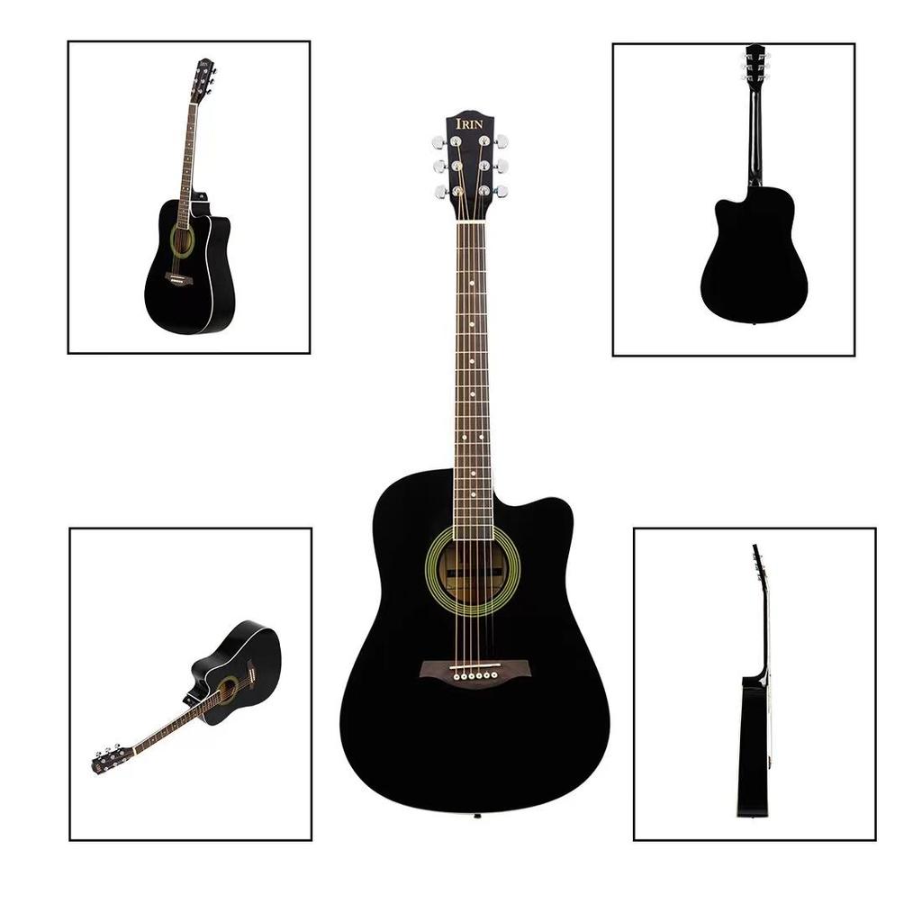 41-дюймовая акустическая гитара из липы с вырезом на грифе, 6-струнная гавайская гитара для начинающих