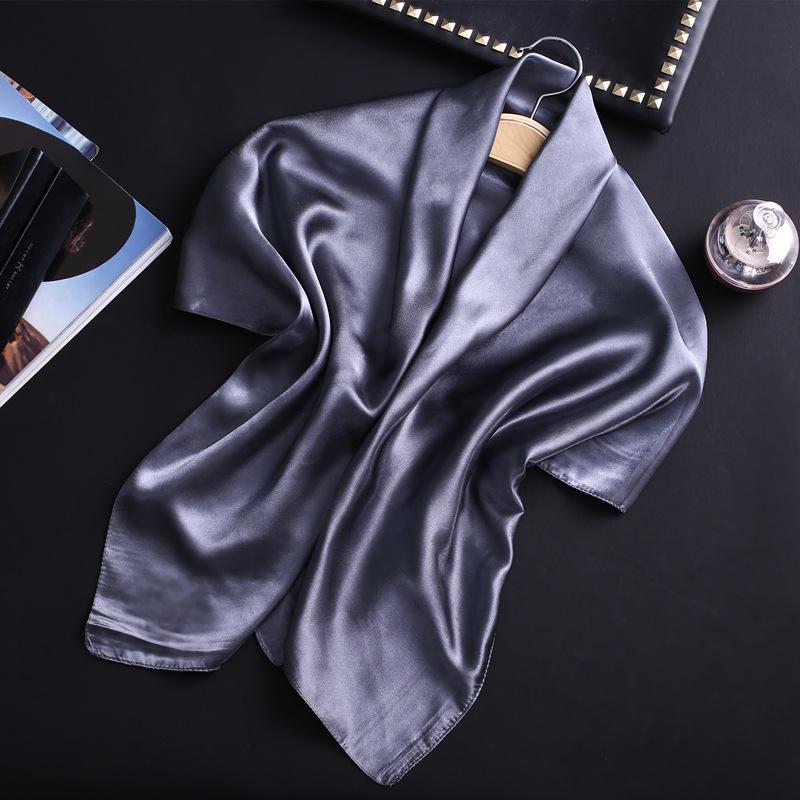 Solid Color Shawls Wraps Women Bandana Head Scarf 90cm Fashion Kerchief Neck Scarves