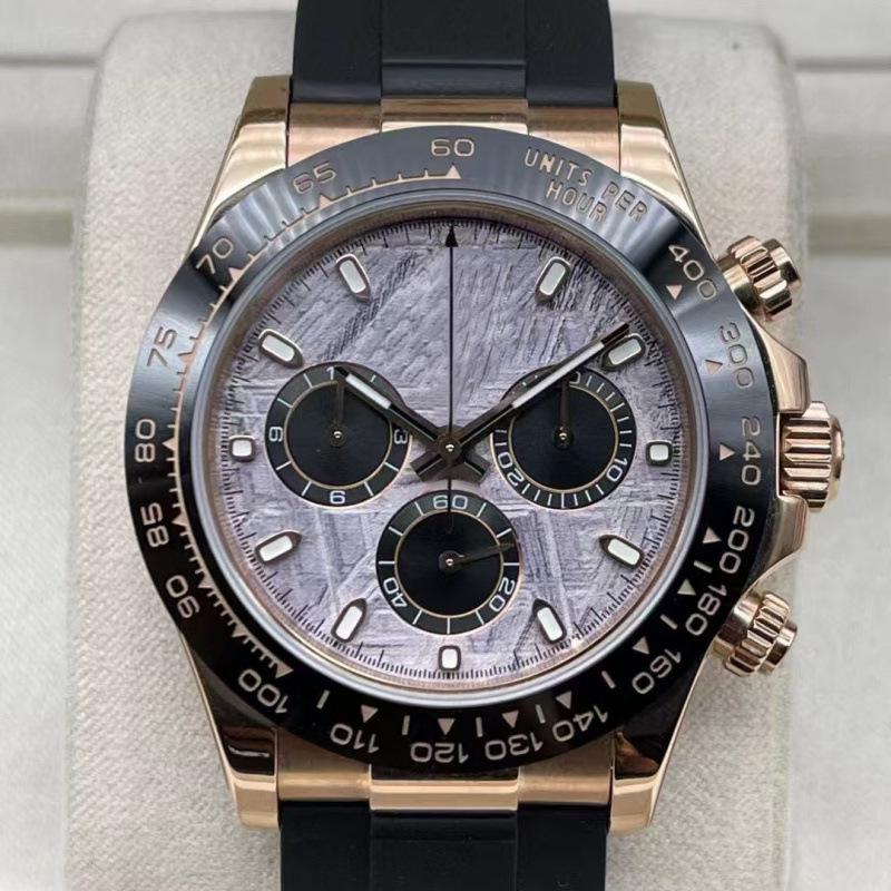Мужские автоматические механические часы Rolex Daytona 40 мм, многофункциональные, с инкрустацией бриллиантами.