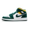 Кроссовки Air Jordan 1 Mid GS Sonics Kids White Noble-Green Pollen 554725-371