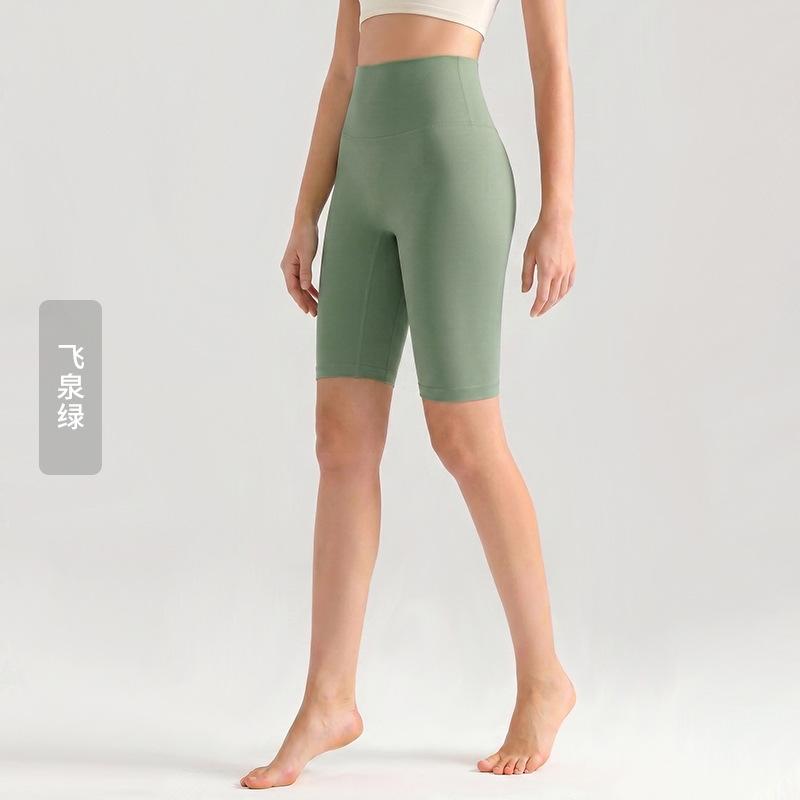 Weiman cloud nude five-point yoga pants women's summer thin tight yoga clothes high waist hip lift fitness yoga pants