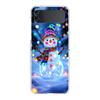 Чехол для телефона Samsung Galaxy Z Flip 7 6 5 4 Прозрачный для Samsung Z Flip 3 Жесткий ПК Складной Рождественский узор Снеговик