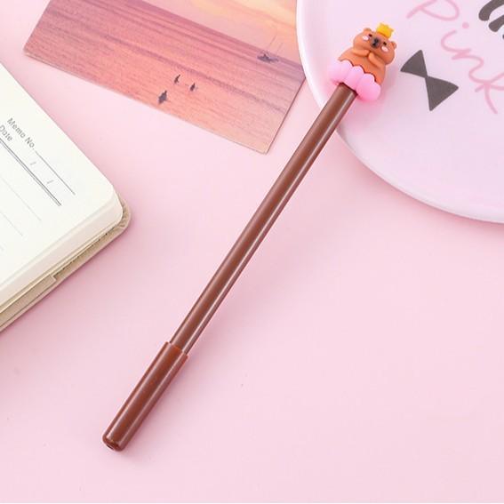 1 Piece Cute Creative Kapibala Gel Pen Cartoon Kawaii Stationery Office School Supplies Sweet Pretty Lovely Cartoon