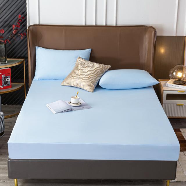 Водонепроницаемый наматрасник, однотонная стеганая простыня с защитой от клещей, эластичный чехол для кровати, защита для матраса (Без наволочки)