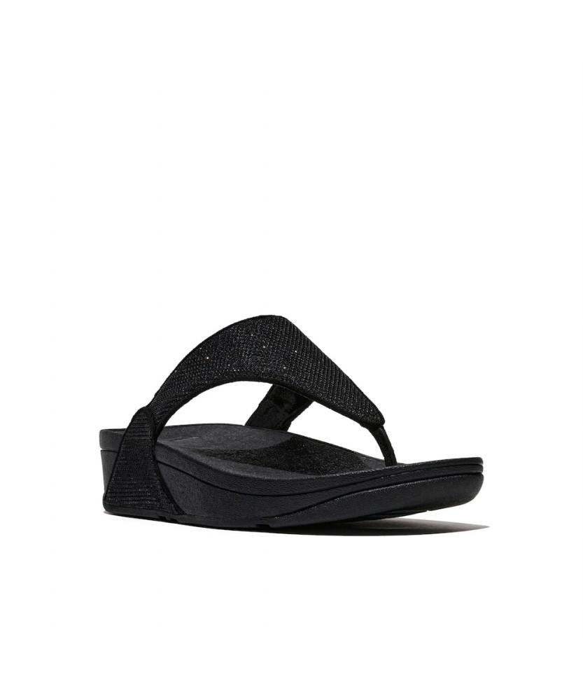 Fitflop Женские босоножки на пальце Lulu Shimmerglise Черные (Ft64K2T175)