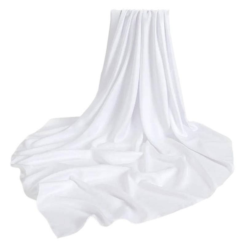 Classical Shemagh Scarf White Arab Shawl for Male Muslims Dustproof Arabian Dubai Headwrap Casual Desert Neckscarf