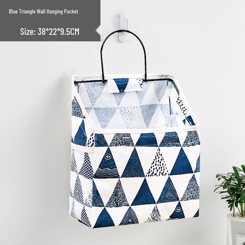 Wall-Mounted Cotton Linen Dormitory Storage Bag
