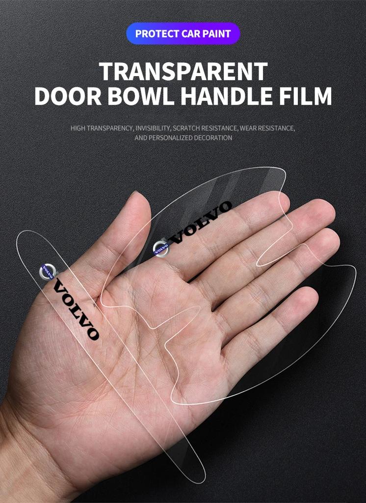 For Volvo For Volvo XC60 XC90 S60 V40 V50 V60 XC40 V70 V90 S90 S80 C30 S40 XV40 S70 Car Door Handle Badge Protector Decal Wiper