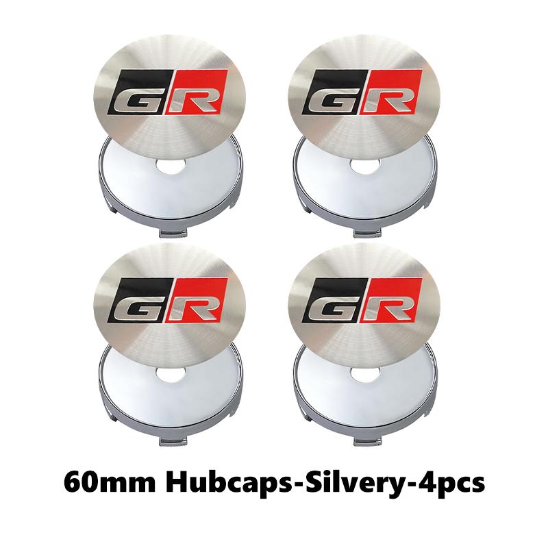 4pcs 60mm Car Wheel Center Cover Hub Cap Auto Decoration Accessories For Toyota Crown GR Corolla YARIS Auris C-HR Hilux Vios