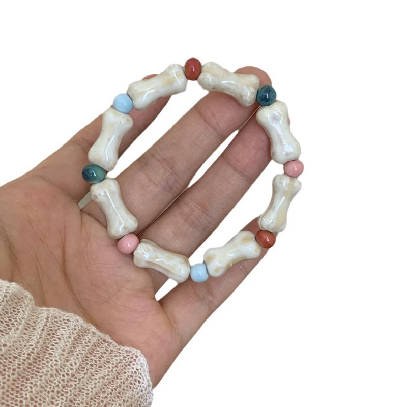 Summer Color Ceramic Bracelet Retro Chinese National Wind String Jewelry