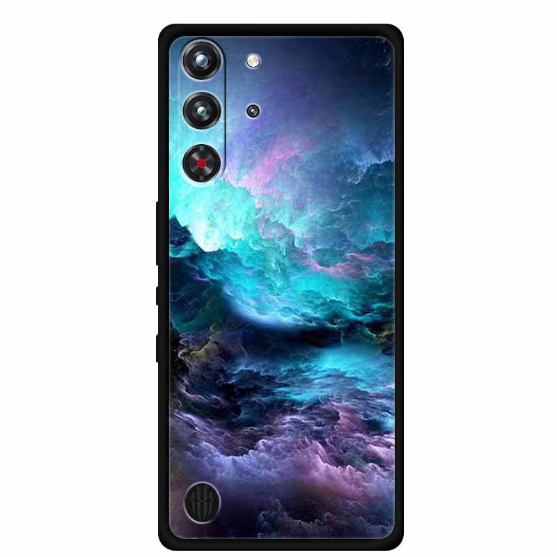 Для ZTE Nubia Red Magic 10 Pro Задняя крышка Чехол 6,85" Черный Силиконовый Мягкий Чехол для Телефона Для ZTE nubia Redmagic 10 Pro Чехол Сумка Funda Bag