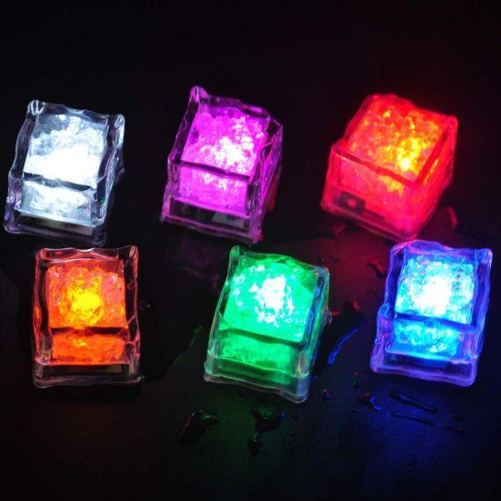 1 Pc LED Light Ice Cubes Luminous Night Lamp Party Bar Wedding Decoration