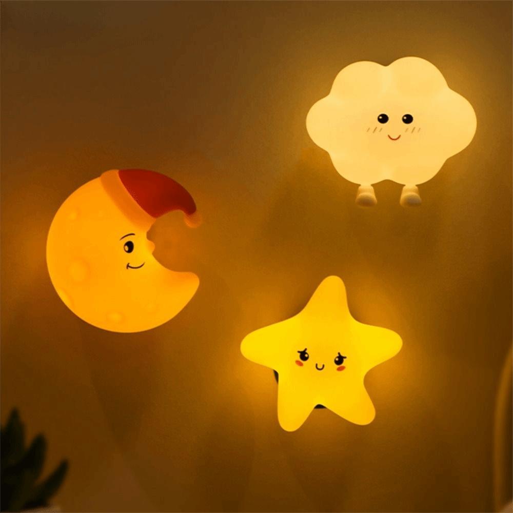 Silicone Wall Lamp Star Cloud Moon Beside Lamp New Nursery Wall Night Light Bedroom