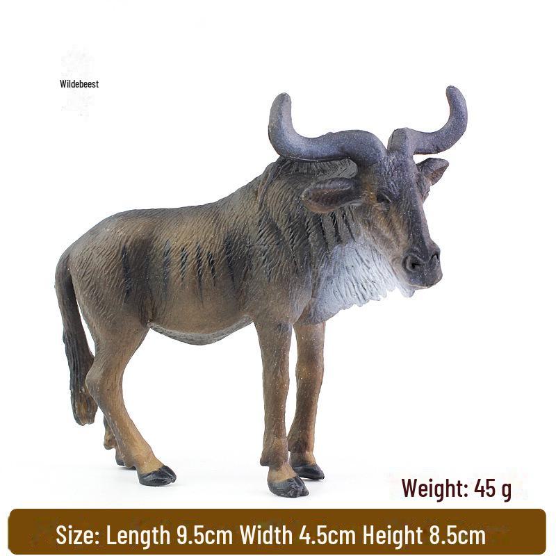 Игрушки-модели диких животных: Гепард, антилопа гну, северный олень, благородный олень, кенгуру, волк – твердые пластиковые украшения для детей