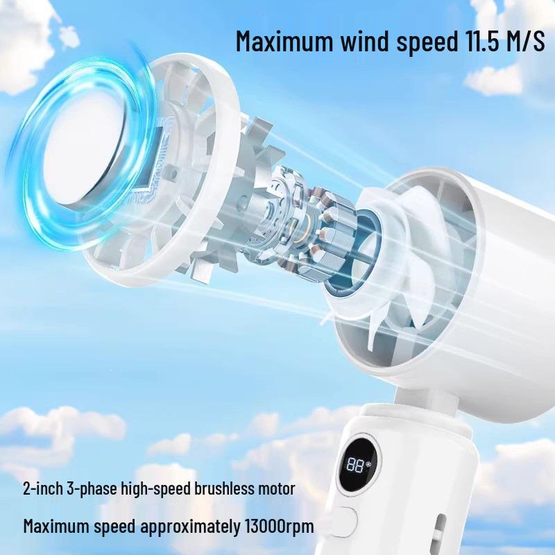 High-Speed Portable Handheld Cooling Fan with Long Battery Life