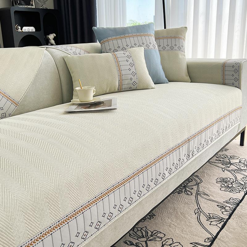 Summer Summer Mat Sofa Mat Non-Slip Solid Wood Leather Full Covered Cloth