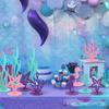 10Pcs/Set Little Mermaid Theme Party Decorations DIY Felt Coral Table Ornament Under the Sea Girl Birthday Party Supplies Baby Shower