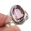 Ювелирное кольцо ручной работы из чистого серебра 925 пробы с натуральным аметрином, размер 5,5 S3N53