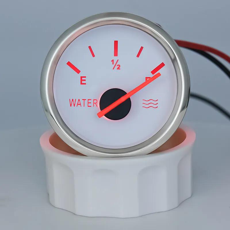 0-190Ohm Water Float Sensor+Water Level Gauge Red Color LED 52mm Water Tank Meter Indicator For Marine Car Camper Yacht Custom