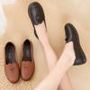 Fashion Soft Leather Round Head Women Casual Flats Ladies Side Zipper Flat Oxford Shoes New Mother Single Shoes Tenis Feminino