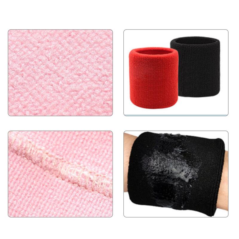Cotton Wrist Support Band Sport Bracers Sweat Towel Cuff Tennis Wrist Guard Protector Strap Fitness Run Gym Sweatband
