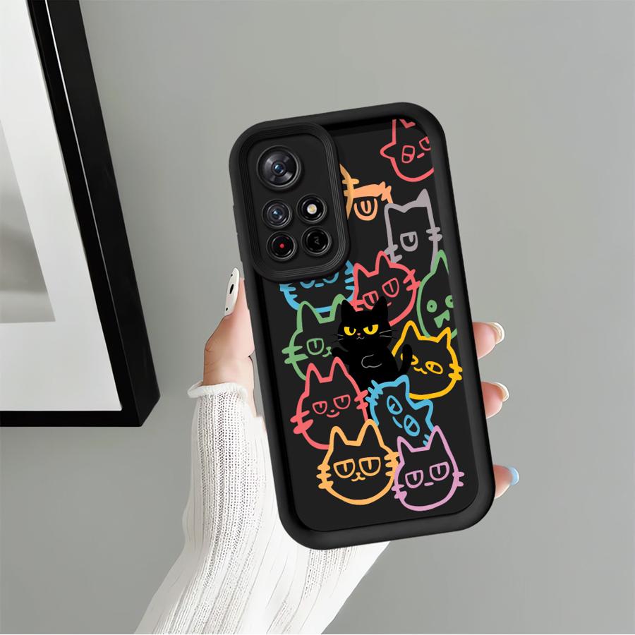 Модный милый чехол-накладка с черным котом для Xiaomi Redmi Note 14 Pro Plus Note 13 13C A1 A2 A3 A4 14C 12 11 11s 12C 10 12s