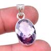 Natural Alexandrite Gemstone 925 Solid Sterling Silver Gift Pendant 1.25" Q3I86