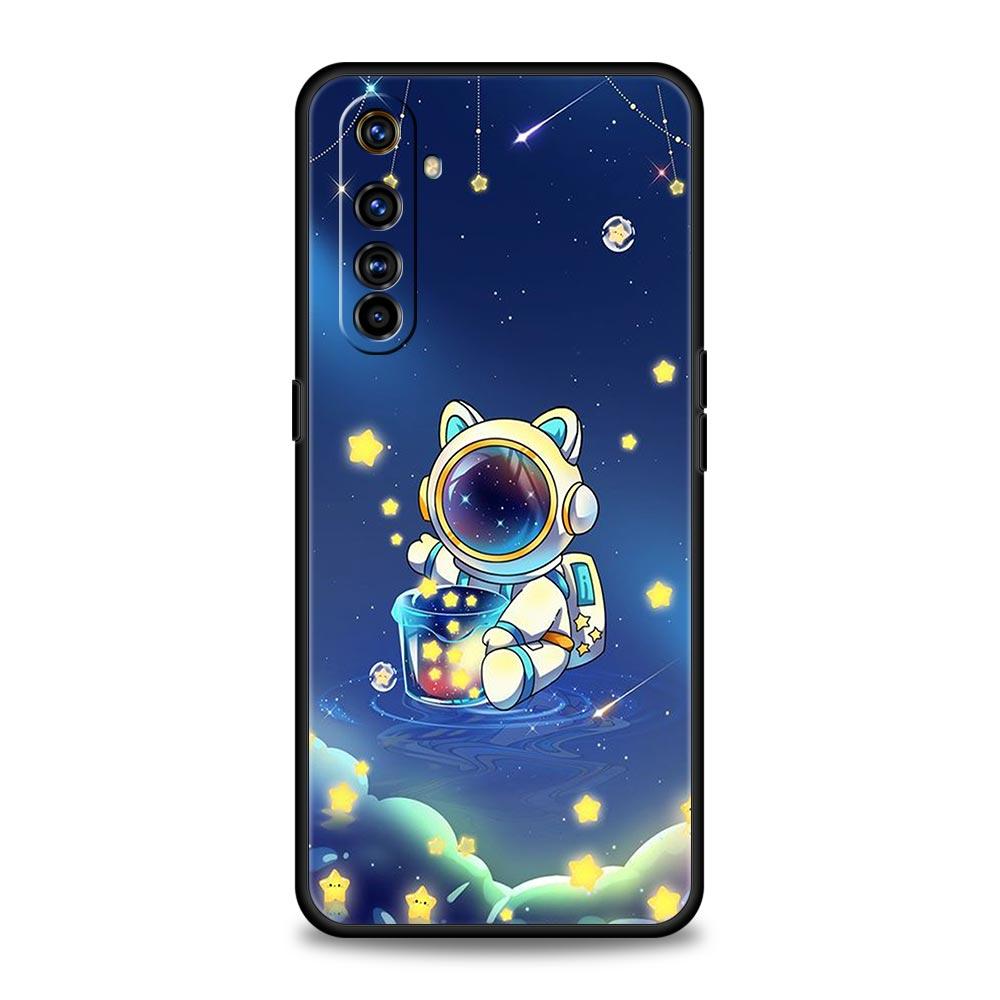 Милый мультяшный астронавт для Realme 11 10 9 8 5G 7 6 GT2 Pro Plus C21 C11 C25 C35 мягкий чехол для Realme GT Neo 2 3 3T чехол для телефона