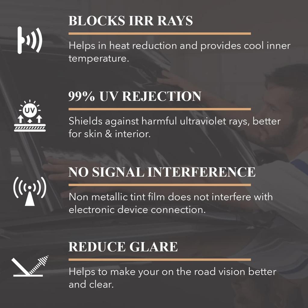75/50cm X 3/10m Car Window Tint Film Privacy Anti Look Vinyl Foils Sunshade Stickers Windows Solar Protector Glass UV Sun Shade