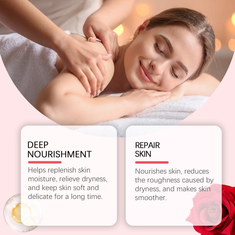 Moisturizing Rose Oil for Face and Body Restores Soft Texture Deep Nourishment for Daily Beauty Care