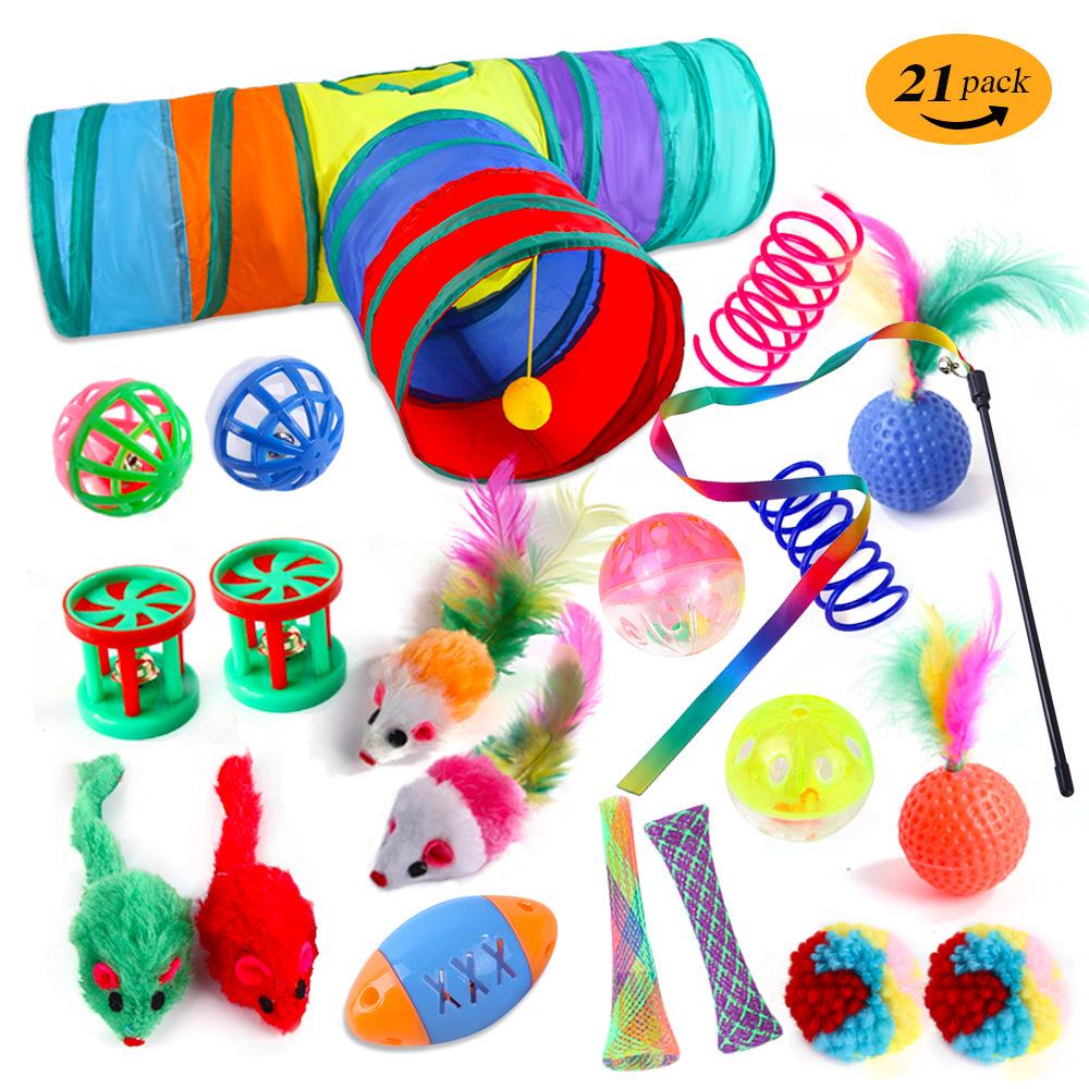 Набор игрушек для кошек «Трансграничный»: Интерактивный тизер, плюшевая мышь и звуковые игрушки