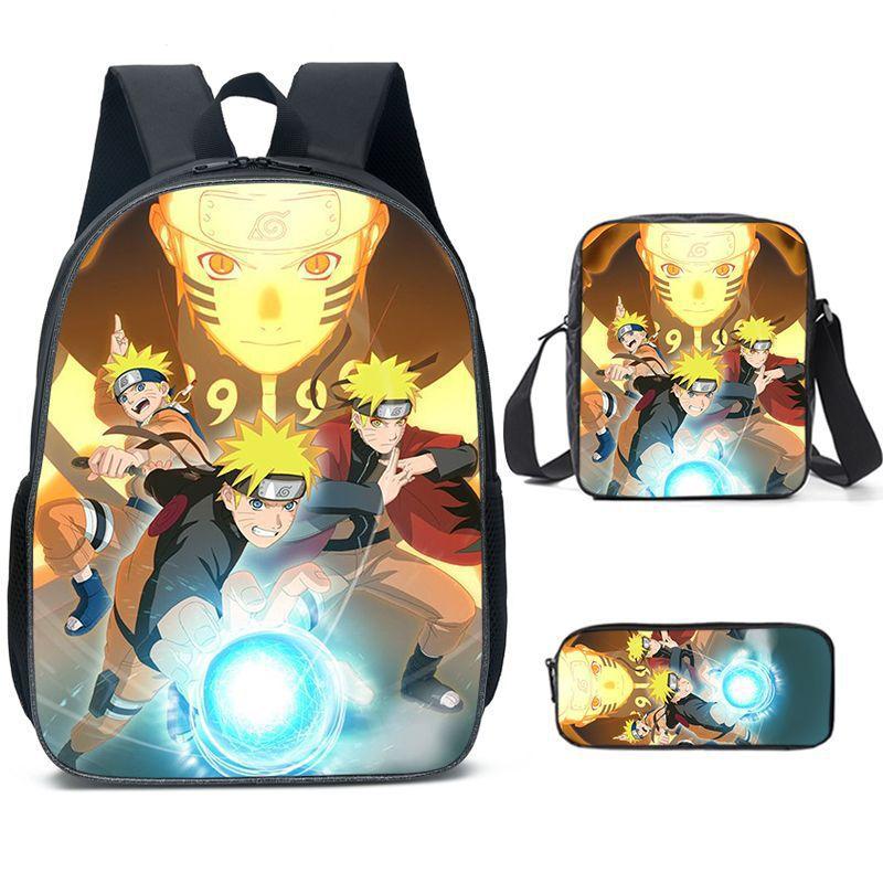 Naruto Naruto Surrounding Primary School Bag Cartoon Animation Backpack Satchel Pencil Case