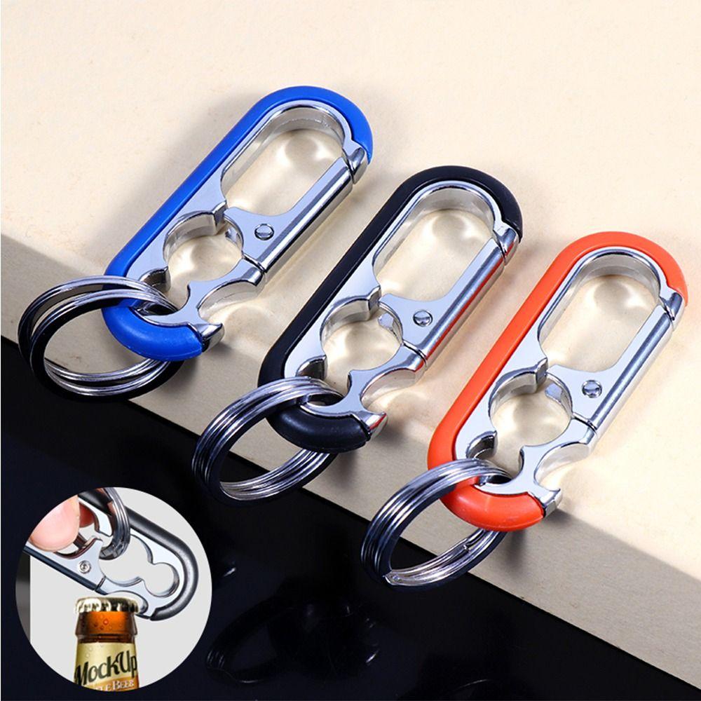 Key Ring Waist Buckle Car Keychain Car Key Holder Bottle Opener Key Chain Double Ring Keychain