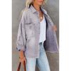 Lapel Long Sleeve Vintage Street Ripped Raw Edge Denim Jacket Women's
