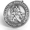 St Christopher Medal Visor Clips, Travel Protection, 1 Pack | Saint Christopher Guardian Angel Metal Visor Medal, Catholic Gift for New Drivers &
