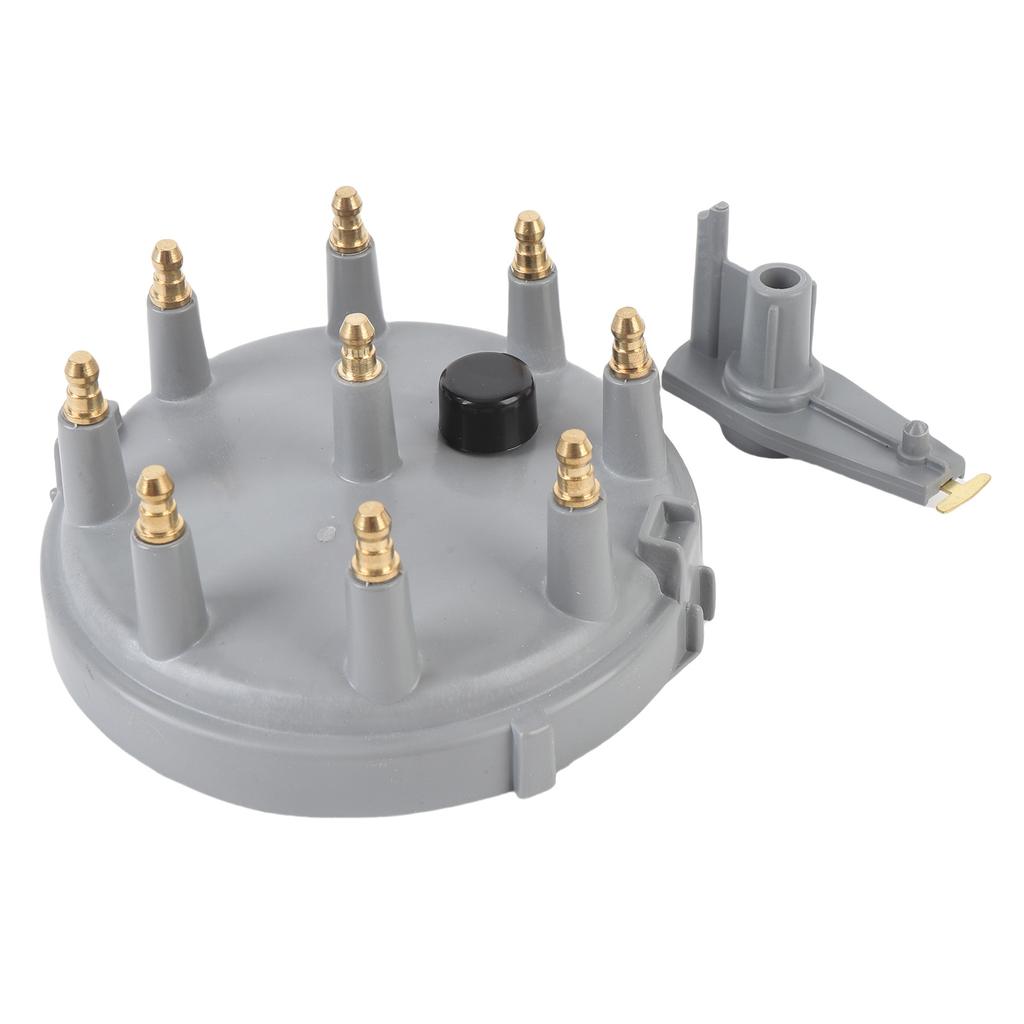 Ignition Distributor Cap Rotor Kit DC12V 8233 Brass Terminals Replacement for Bronco E 150 E 250 V8 5.0L 5.8L Grey