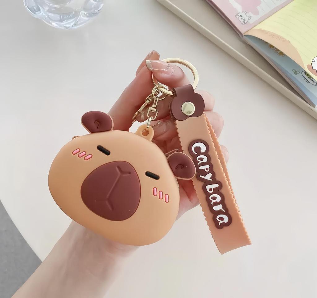 Adorable Capybara Silicone Coin Purse - Cute Cartoon Design for Kids