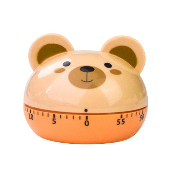 Механический кухонный таймер, регулируемый 0-60 минут, мультяшное животное, заводной, ручной обратный отсчет, громкий звуковой сигнал, не требует батареек, цветной таймер