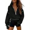 Women S Loose Fit Hooded Pullover Sweatshirt Casual Top