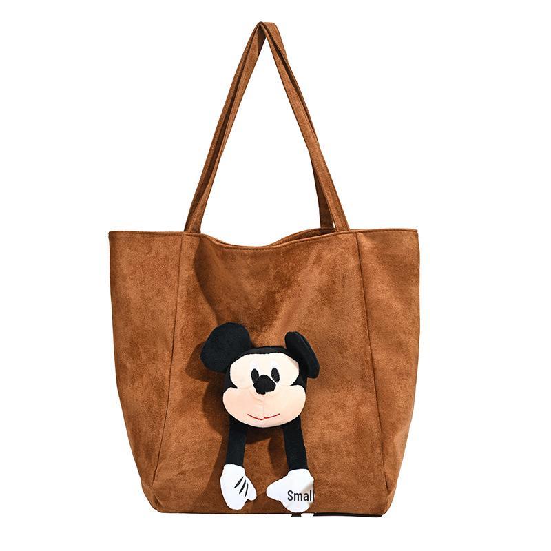 Korean Cute Mickey Head Large Capacity Retro Tote Shoulder Bag