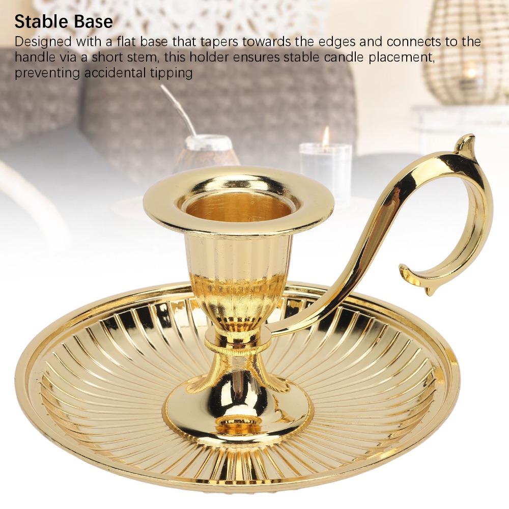 With Handle Taper Candle Holder Round Bottom Vintage Candle Holder Wedding Centerpiece