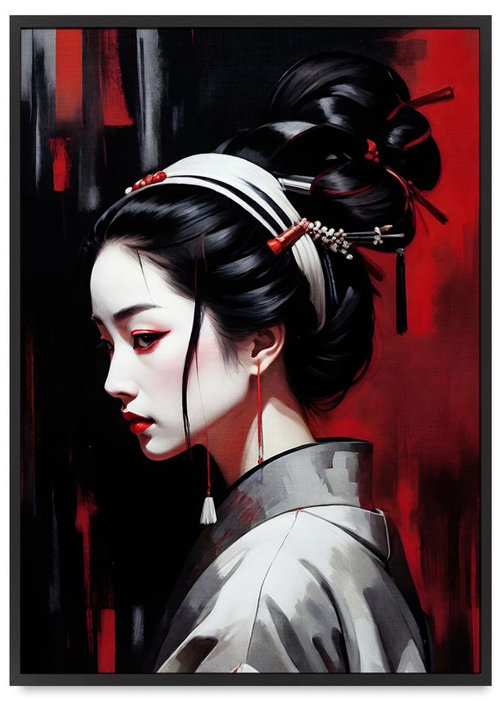 Плакат японские портреты в раме