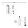 Yamazaki Jitsugyo Magnetic Two-Way Dispenser Set of 3 Shampoo Conditioner Foam Type Refill Tower White 5210 4258 4260