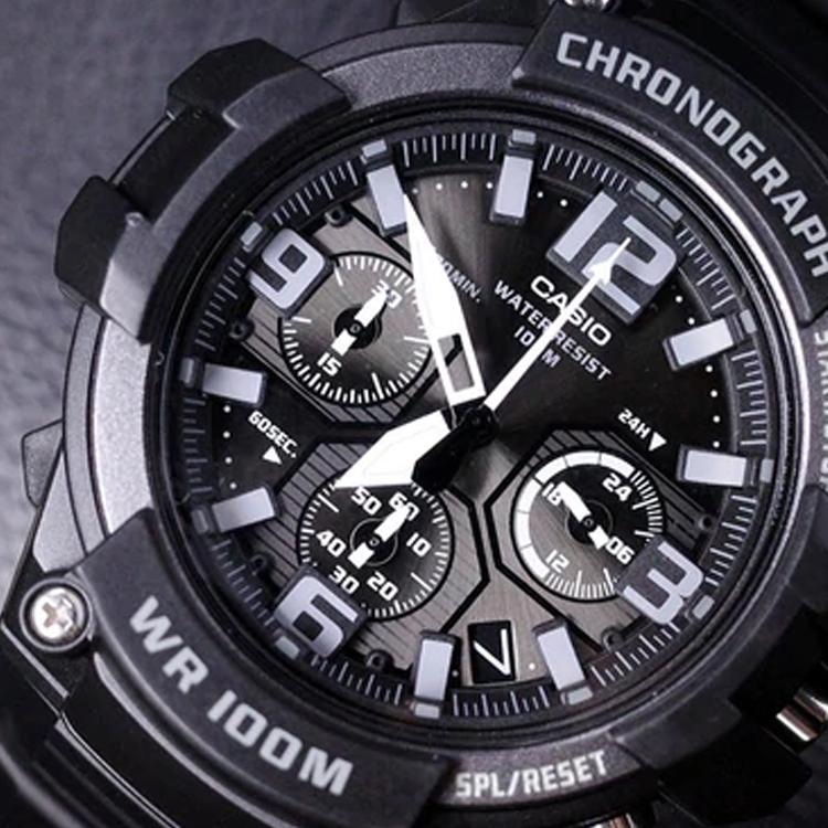 Casio Серия для молодежи Многофункциональные Модные Водонепроницаемые Кварцевые Часы Мужские часы Черные MCW-100H-1A3