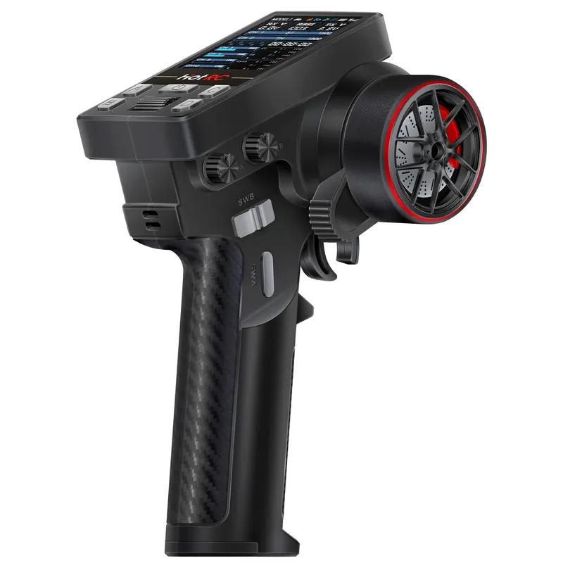 HotRC CT-10B 10CH Handwheel Color Screen Transmitter F-10A Receiver for RC Car Tank Boat